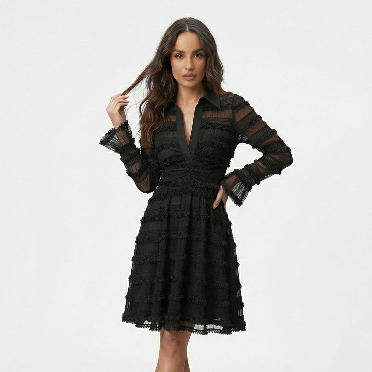 Parisa – Vestido Midi con Flecos