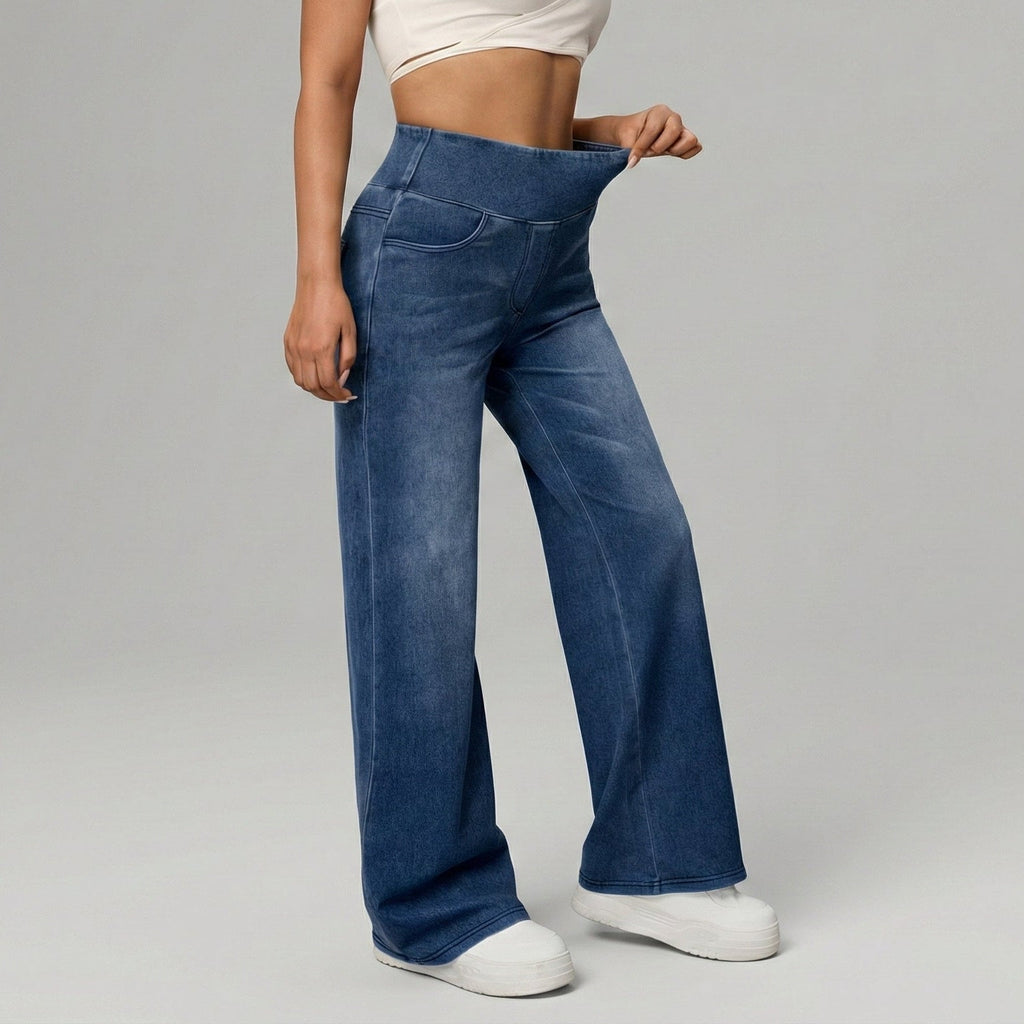 Pantalones anchos con control de abdomen.