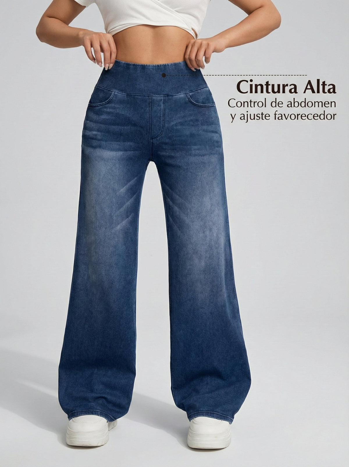 Pantalones anchos con control de abdomen.